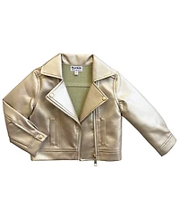 Blueberi Boulevard Girls' 2T-6X Biker Jacket and Dress, 2-Piece Set