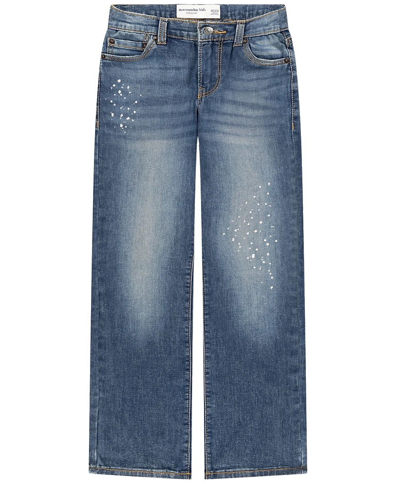 abercrombie kids Boys' 5-18 Oil Splatter Straight Leg Jeans