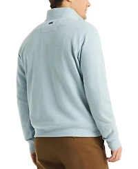 Nautica Men's Pique Fleece Mock Neck Quarter Zip Sweatshirt