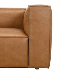 Moxley 99" Genuine Leather Deep Seating Sofa, Macy's Exclusive