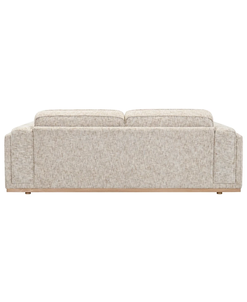 Baymont 91" Top-Grain Leather Pad-Arm Sofa, Macy's Exclusive