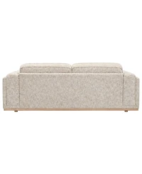 Baymont 91" Top-Grain Leather Pad-Arm Sofa, Macy's Exclusive