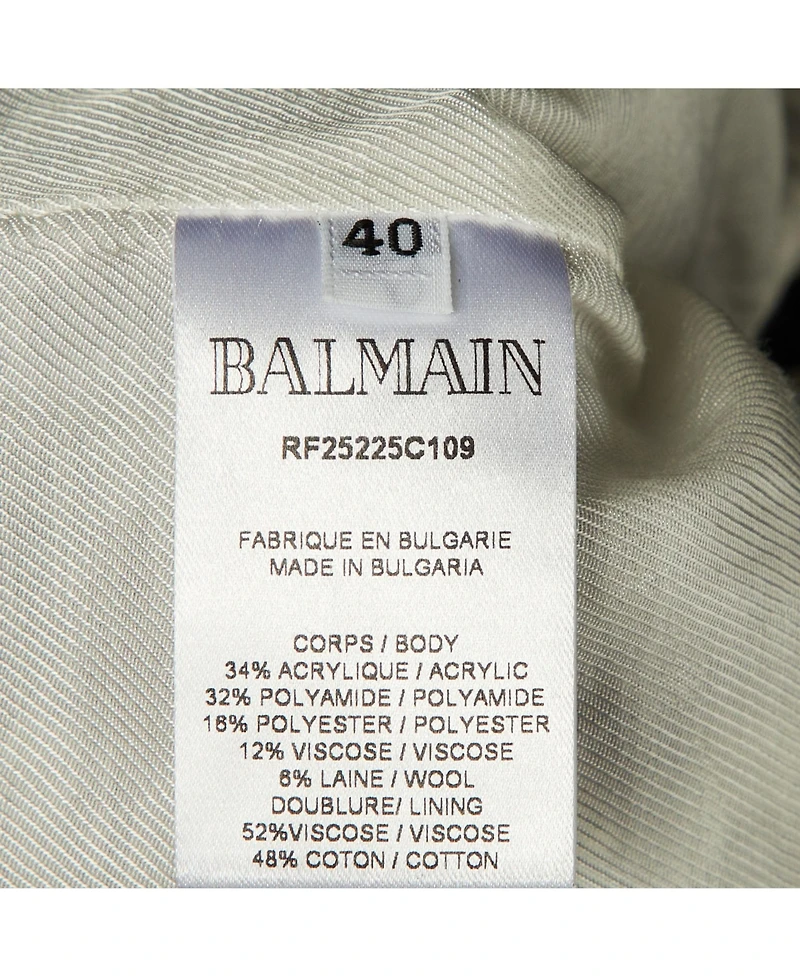 Pre-Owned Balmain Women's Tweed Frayed Hem Shorts