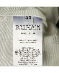 Pre-Owned Balmain Women's Tweed Frayed Hem Shorts
