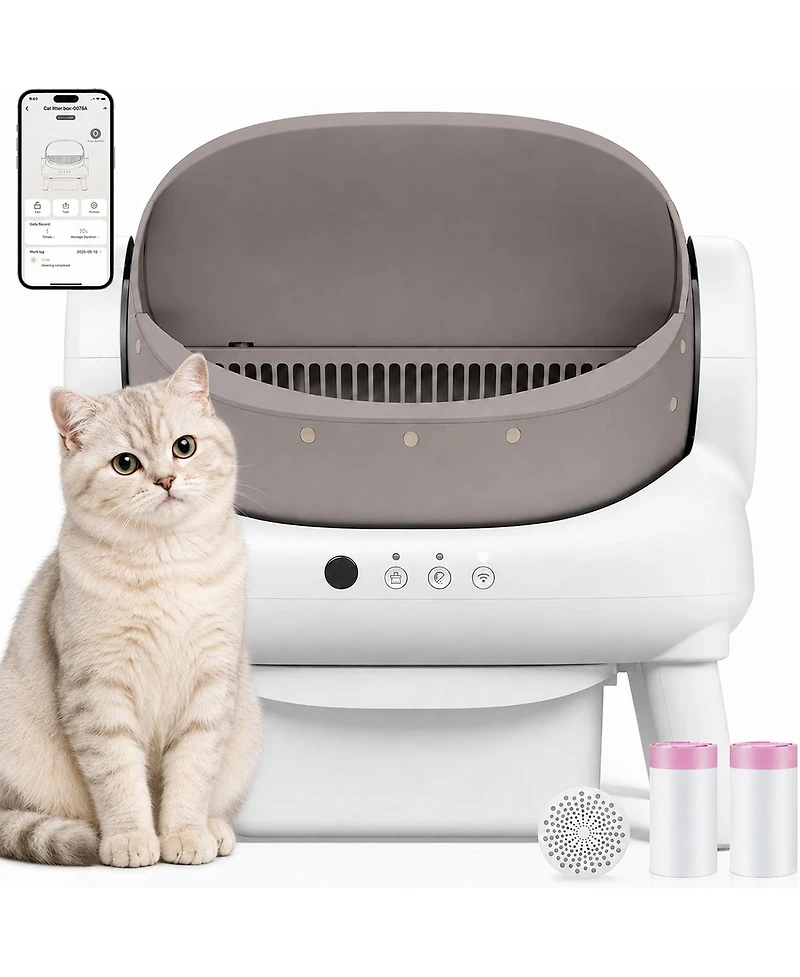 Cumrige WiFi Self-Cleaning Litter Box for Multiple Cats