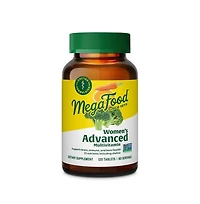 MegaFood Advanced Multivitamin for Women with Iron, Choline, Methyl B12, Methylfolate, Vitamin D3, C and Zinc, 120 Ct