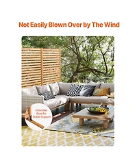 Vevor Wooden Privacy Screen 36" x 76" Freestanding Outdoor Privacy Screen for Patio
