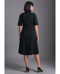 Avenue Women's Ponte Fit and Flare Dress