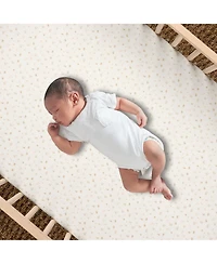 Lambs & Ivy Signature 100% Organic Cotton Muslin Floral Fitted Crib Sheet