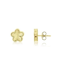 The Lovery Fluted Flower Stud Earrings 14K Gold Plated Sterling Silver