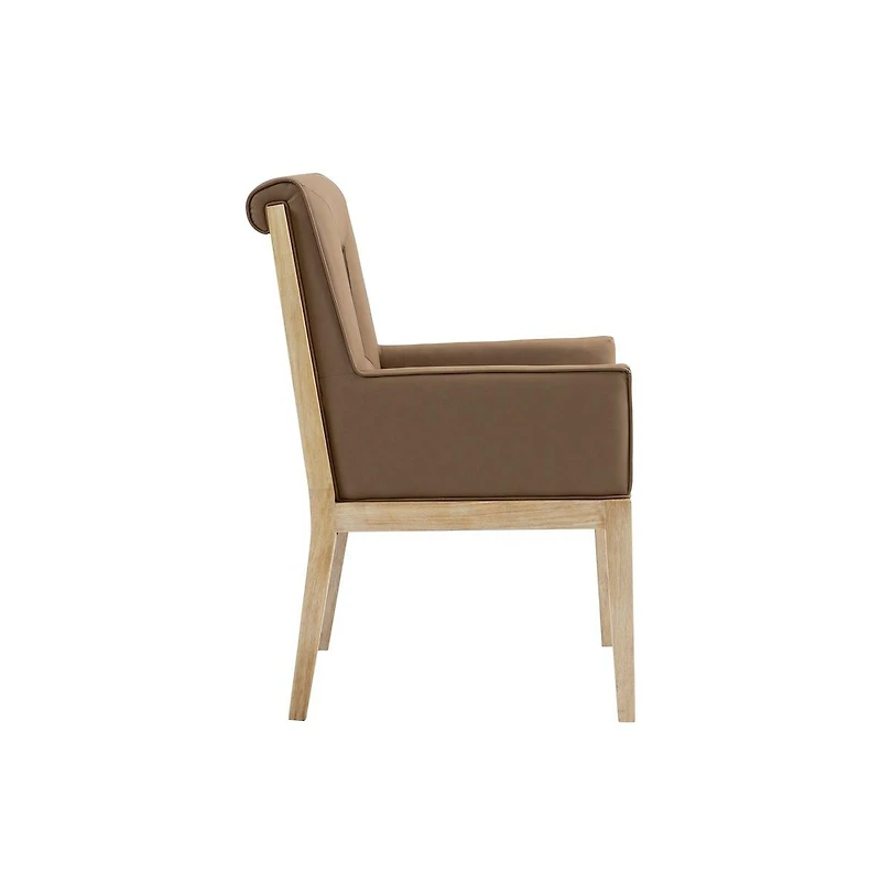 Meridian Furniture Gwendolyn Faux Leather Dining Arm Chair