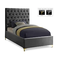 Meridian Furniture Cruz Velvet Twin Bed