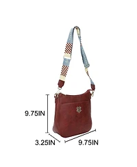 Harry Potter Women's Hogwarts Crest Maroon Crossbody Bag