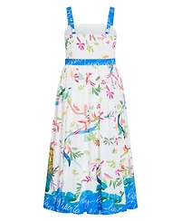 City Chic Plus Free Spirit Print Sleeveless Midi Dress