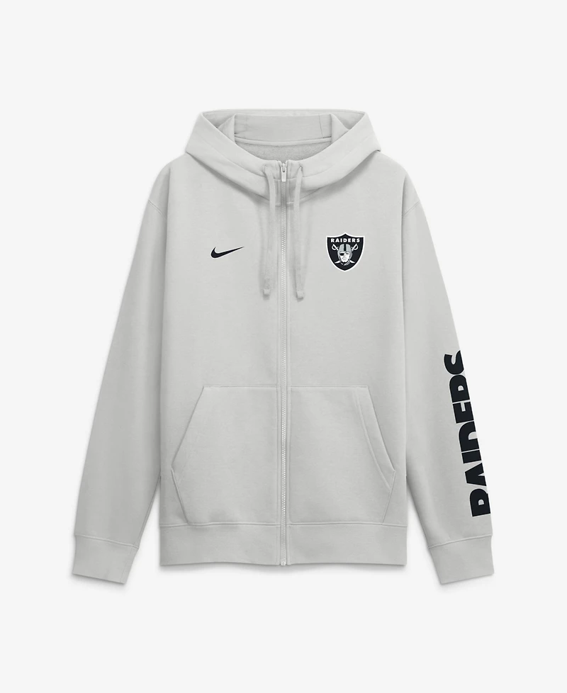 Nike Men's Las Vegas Raiders Cool Down Club Fleece Scuba Hood Full-Zip Hoodie