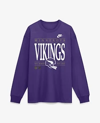 Nike Men's Minnesota Vikings Rewind Max90 Throwback-Graphic Long-Sleeve Crewneck T-Shirt
