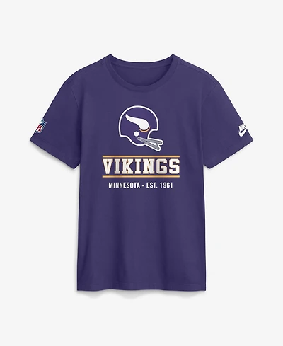 Nike Men's Big & Tall Minnesota Vikings Sideline Final Sprint Dri-fit Crew Neck T-Shirt