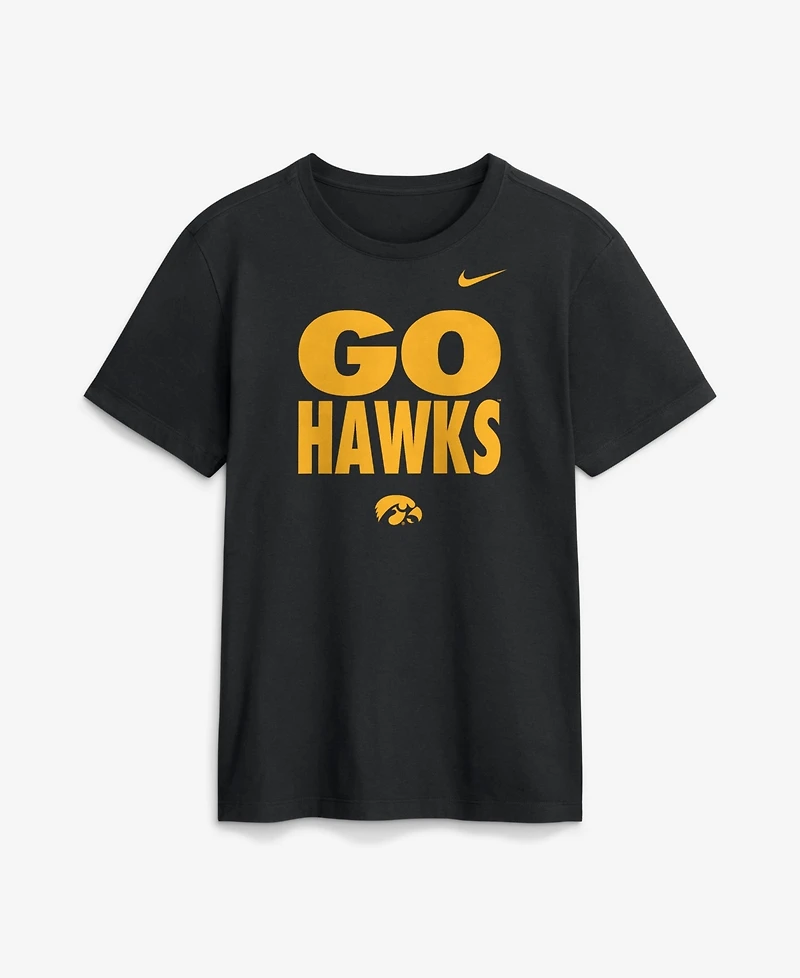 Nike Men's Iowa Hawkeyes Sideline Slogan Crewneck T-Shirt