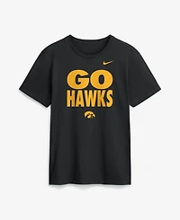 Nike Men's Iowa Hawkeyes Sideline Slogan Crewneck T-Shirt