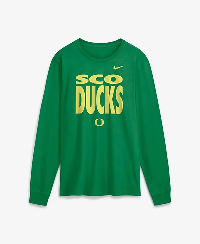 Nike Men's Oregon Ducks Oregon Sideline Slogan Long Sleeve T-Shirt