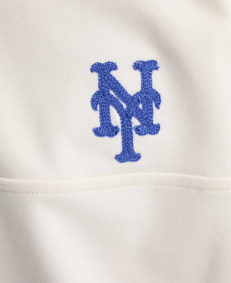 Fanatics Men's New York Mets Iconic Relaxed-Fit Short-Sleeve Mock-Neck Pullover