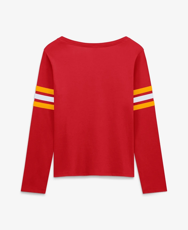 Fanatics Women's Kansas City Chiefs Team First Coverage Scheme Lace-up Long-Sleeve T-Shirt