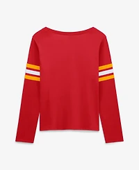 Fanatics Women's Kansas City Chiefs Team First Coverage Scheme Lace-up Long-Sleeve T-Shirt
