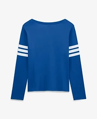 Fanatics Women's Indianapolis Colts Team First Coverage Scheme Lace-Up Cotton Long-Sleeve T-Shirt