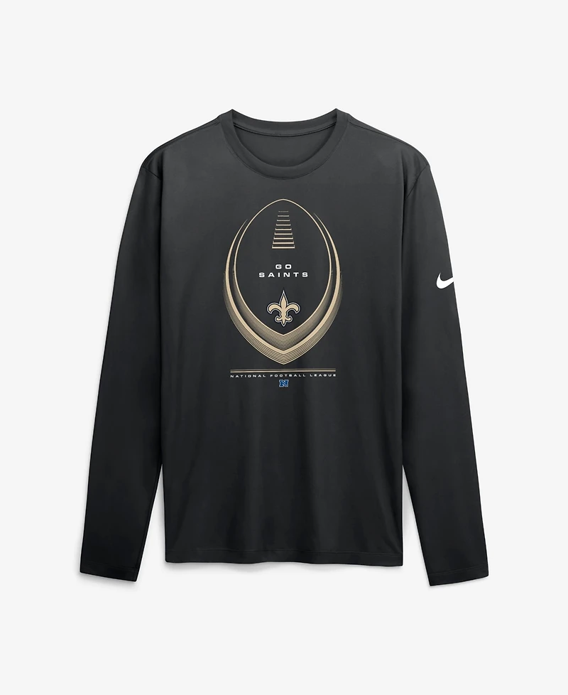 Nike Men's New Orleans Saints Legend Icon Long-Sleeve Regular-Fit Crewneck T-Shirt