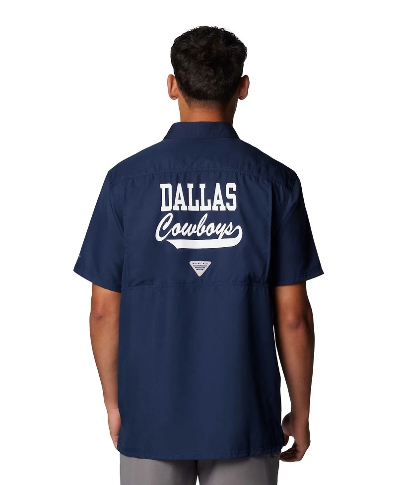 Columbia Men's Dallas Cowboys Slack Tide Classic Fit Short-Sleeve Vented Camp Shirt