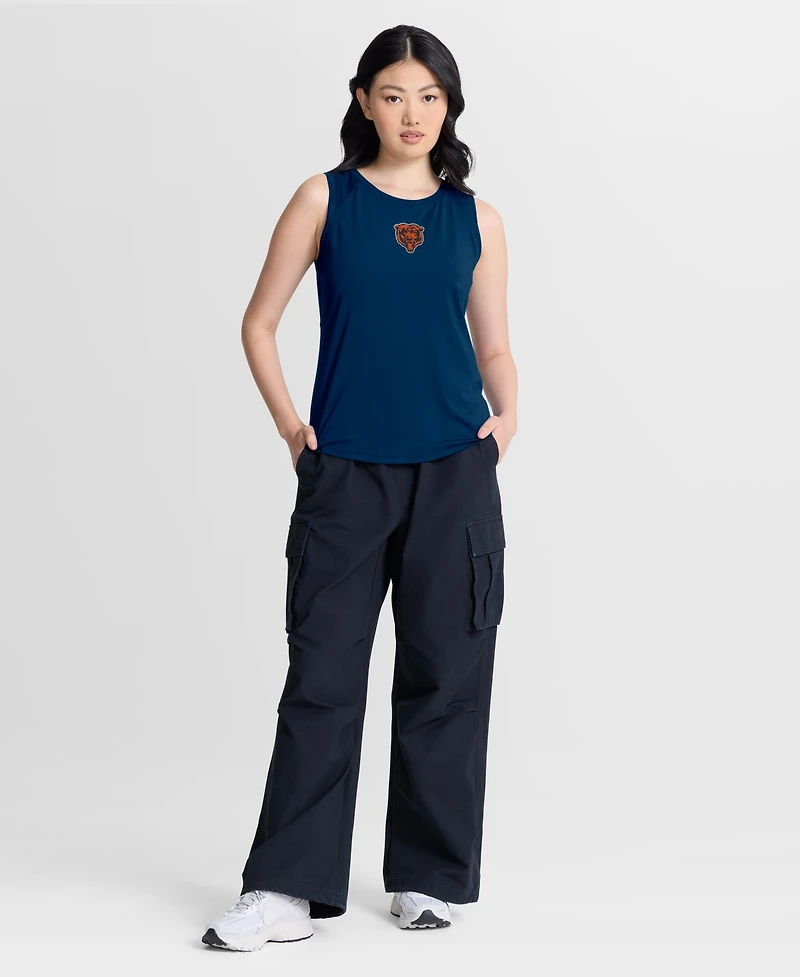 Fanatics Women's Chicago Bears Scoop Neck Draped Mesh Back Tank Top