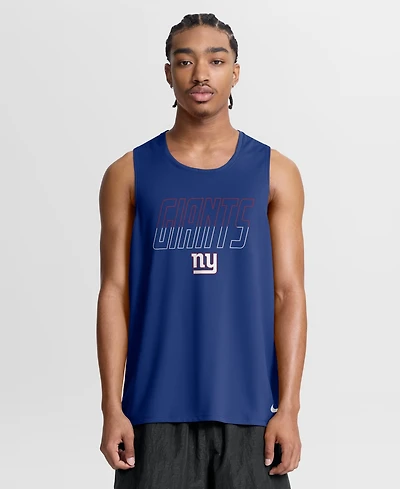 Nike Men's New York Giants Kickoff Miler Dri-fit Sleeveless Tank Top