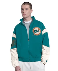 Starter Men's Miami Dolphins The Gust Full-Zip Water-Resistant Hoodie