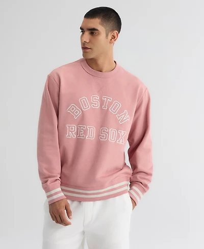 Fanatics Men's Boston Red Sox Iconic Terry Relaxed-Fit Long-Sleeve Sweatshirt