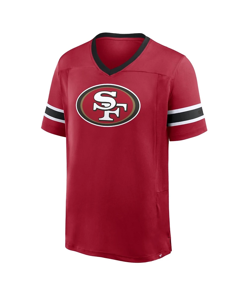 Fanatics Men's San Francisco 49ers Hometown Premium Hashmark Classic-Fit V-Neck T-Shirt