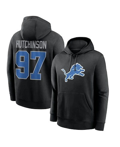 Nike Men's Detroit Lions Aidan Hutchinson Fleece Classic-Fit Hoodie