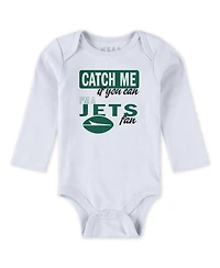 Wear by Erin Andrews Baby Boys and Girls 3-Piece New York Jets Turn Me Around Bodysuits Pants Set