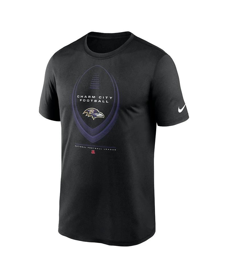 Nike Men's Big & Tall Baltimore Ravens Legend Icon Dri-fit Screen-Print T-Shirt