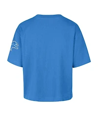 '47 Brand Women's Detroit Lions Call Out Reed City Short-Sleeve Cropped T-Shirt