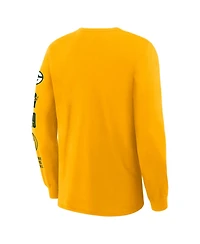 Fanatics Men's Green Bay Packers Checkdown Pass Long-Sleeve Crewneck T-Shirt