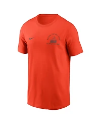 Nike Men's Cleveland Browns Split Logo Screen-Print Graphics Standard Fit T-Shirt
