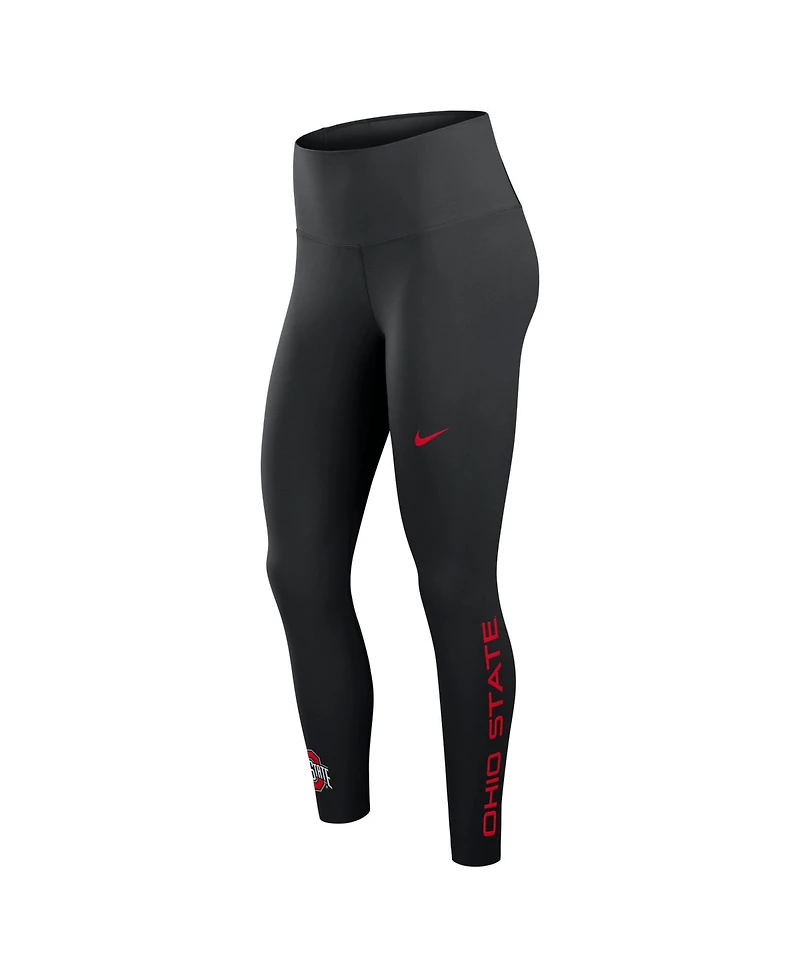Nike Women's Ohio State Buckeyes Zenvy High-Waisted 7/8 Dri-fit Leggings