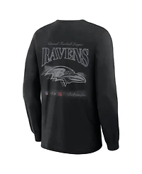 Fanatics Men's Baltimore Ravens Midnight Falls Long-Sleeve Crewneck T-Shirt