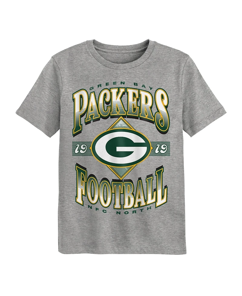Outerstuff Boys' and Girls' 2T-5T Green Bay Packers Of Days Past Retro Graphic T-Shirt