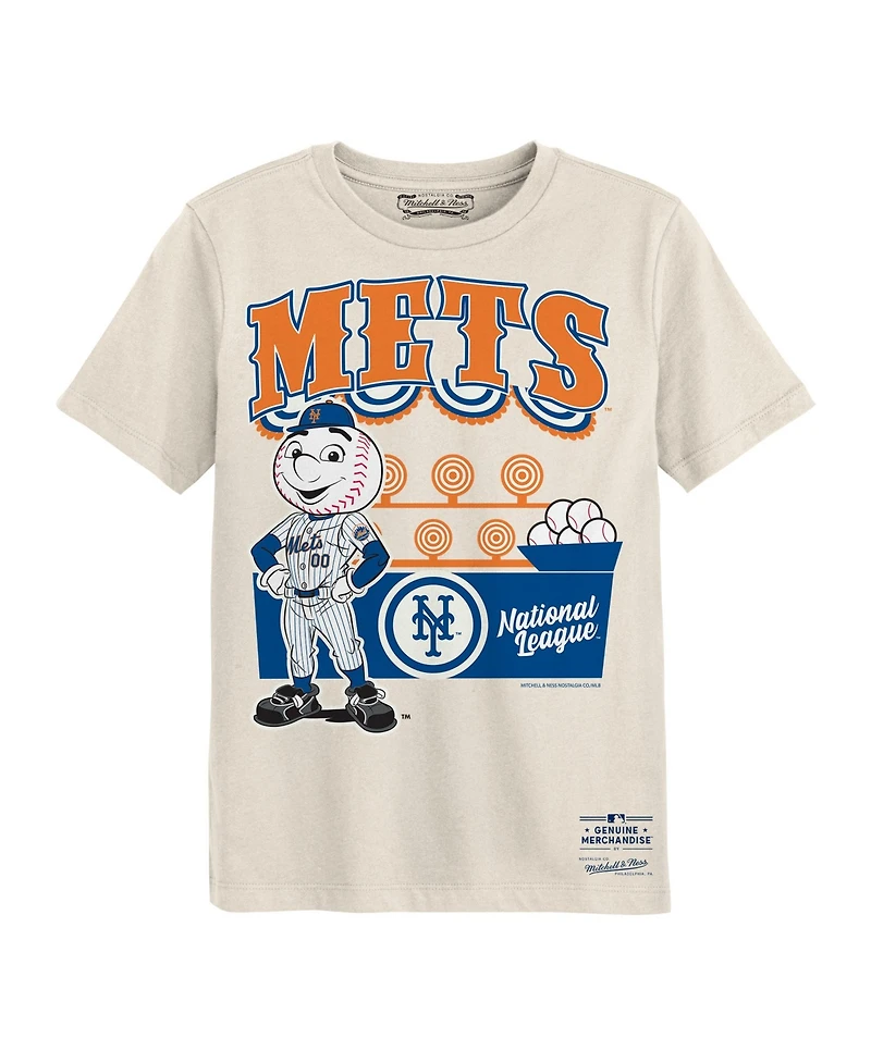 Mitchell & Ness Boys' and Girls' 2T-5T New York Mets Step Back Up T-Shirt
