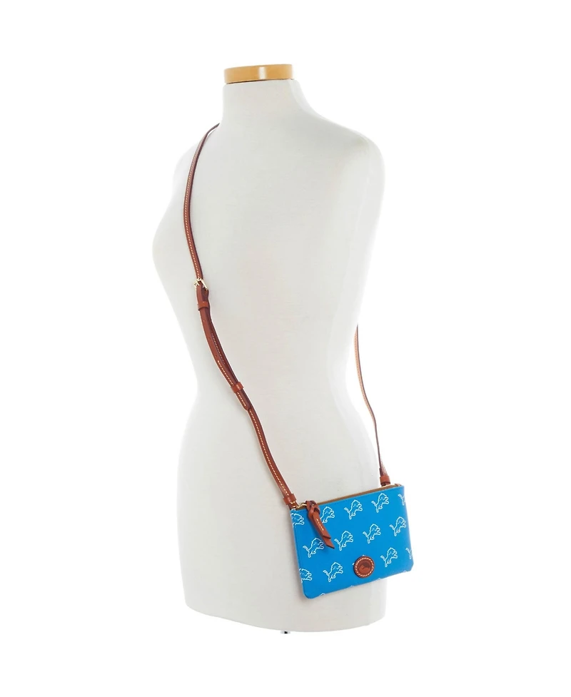 Dooney & Bourke Detroit Lions Top Zip Crossbody Bag