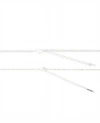 Unwritten Women's Cubic Zirconia Initial Pendant Necklace, 2-Piece Set