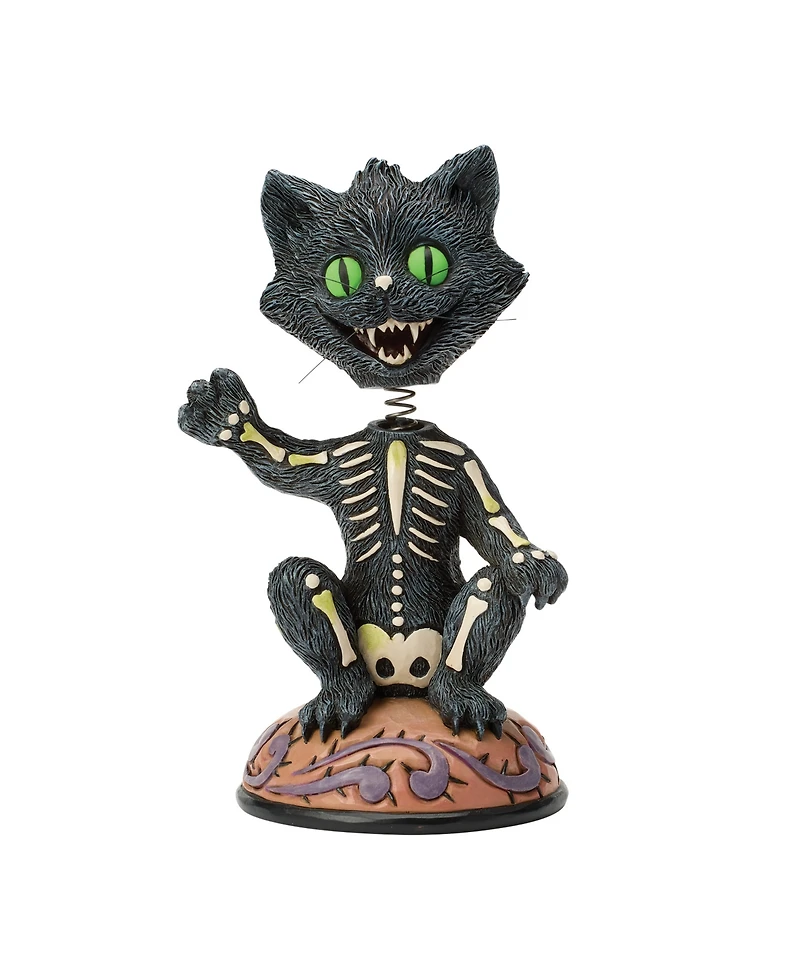 Jim Shore Halloween Bobble Head Black Cat Figurine