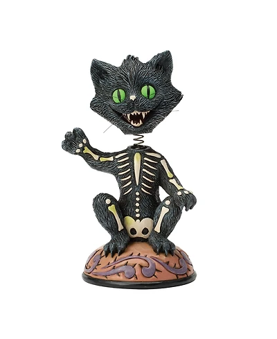 Jim Shore Halloween Bobble Head Black Cat Figurine