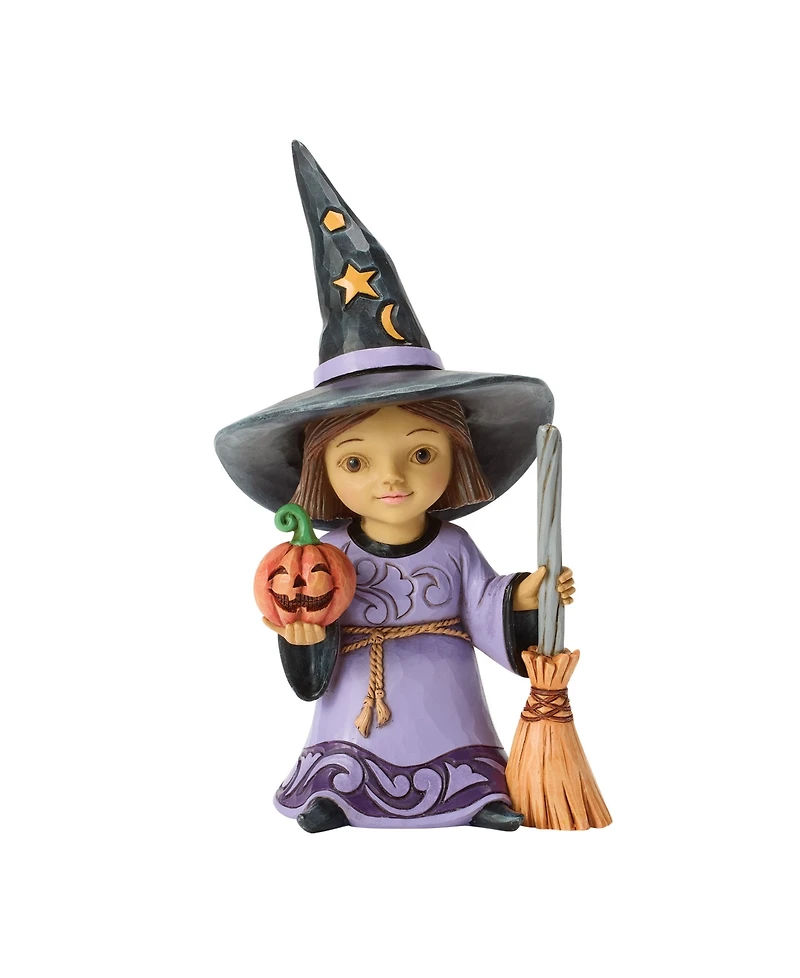 Jim Shore Halloween Witch with Broom Figurine